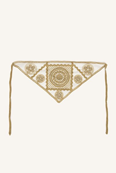 DeFacto Women's Cotton Embroidered Triangle Bandana I5258Ax26Wn