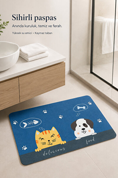 HEDYONE Magic Water Absorbing Mop |   Non-Slip Base Quick-Drying Bath and Kit...