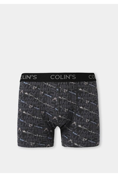 Colin's Boxeri antracit pentru bărbați, cu imprimeu, cu potrivire standard