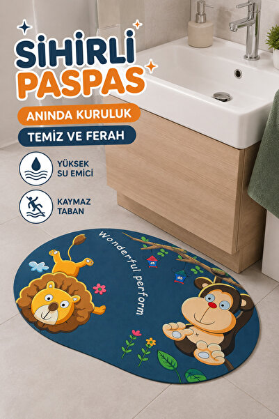 HEDYONE Magic Water Absorbing Mop |   Non-Slip Base Quick-Drying Bath and Kit...