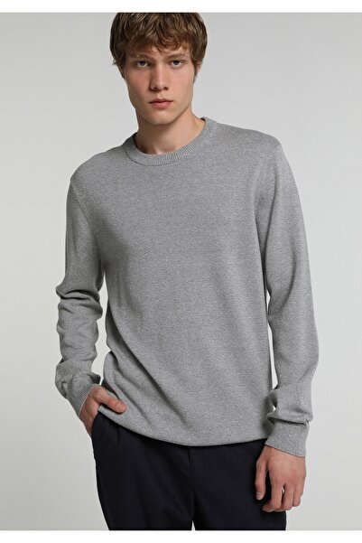 Colin's Regular Fit Round Neck Jacquard Men's White Sweater