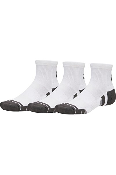 Under Armour Unisex White New Ua Perf Tech 3Pk Qtr Socks