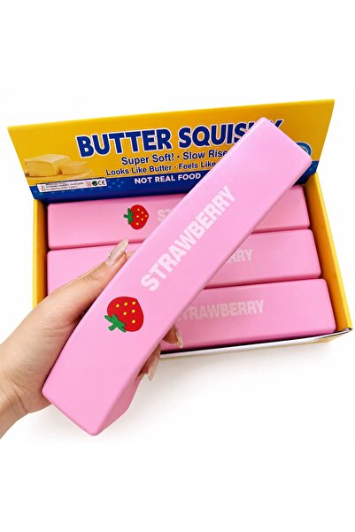 ismega BÜyük Boy Butter Çilek 14Oz 400G Mega Dev Boy Sukuşi Stres Oyuncağı Ye...