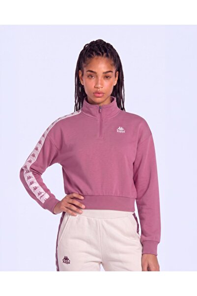Kappa Mines Kadın Mor Viyole Regular Sweatshirt