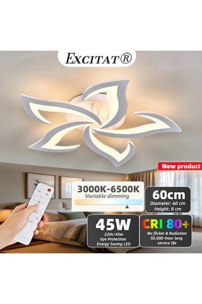 Excitat Μοντέρνο φωτιστικό οροφής LED με φλοράλ σχέδιο 5 πετάλων, Εξαίσιο. ® ...