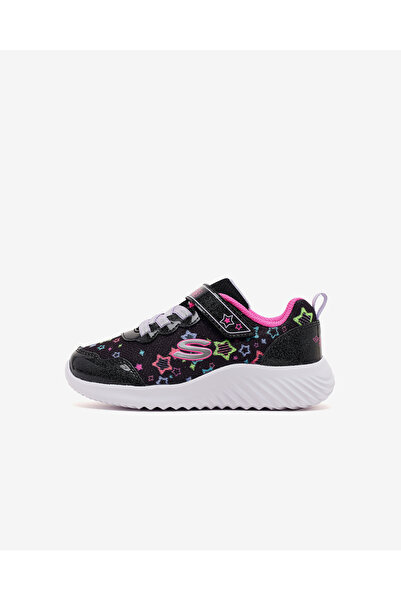 SKECHERS Bounder little girl black sports shoes 303167n bkmt