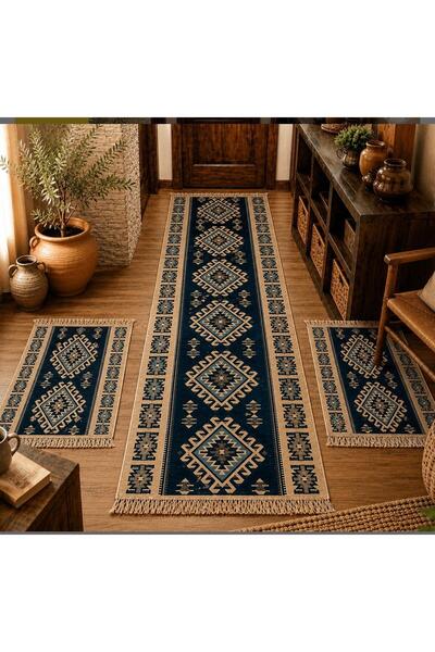 RMR textile 1+2 Covoare traditionale din iuta,1 buc 80x300 cm,2 buc 60x90 cm,...