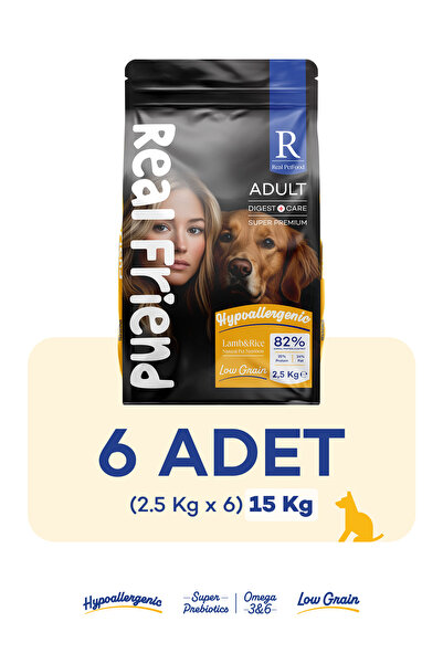 2,5 Kg x 6 Yetişkin Köpek Maması Kuzu Etli & Pirinçli 15 Kg