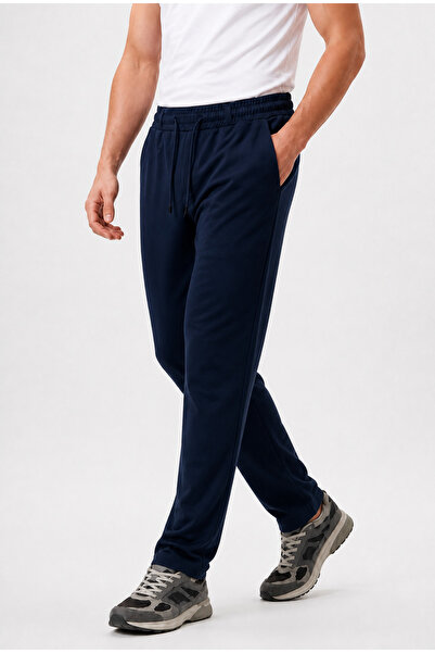 TKT Pantaloni jogger pentru bărbați, cu talie elastică, cu șireturi, din Lycr...
