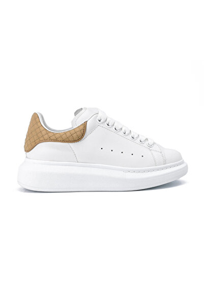 ALEXANDER MCQUEEN 553770-WWAAO-9804 Kadın Sneaker Beyaz Kahverengi