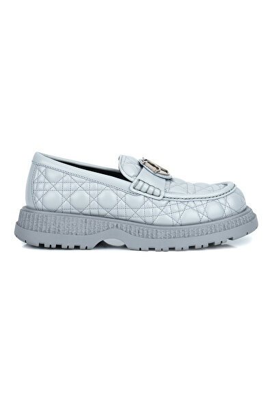 Christian Dior Buffalo Loafer Fabric 3LO143ZZP-868 Kadın Ayakkabı Gri