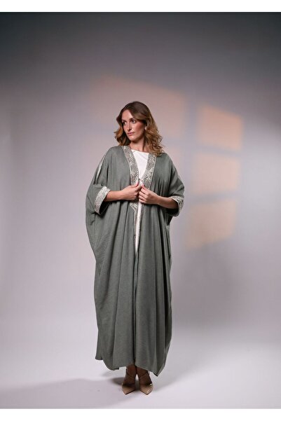 ASSALA Bisht-e-Najm Abaya | Multicolor - Free size - Green