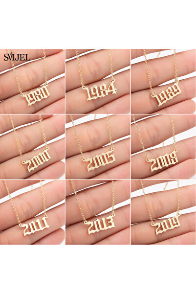 Choice68 2011 Gold Color SMJEL Personalize Year Number Necklaces for Women Bi...