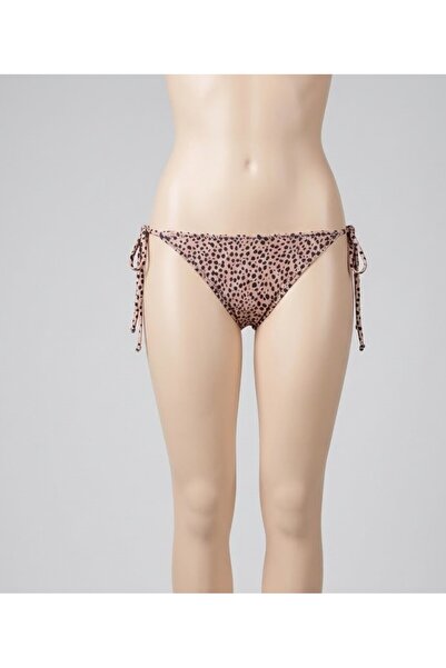 Leopar Desenli Bağlamalı Kadın Bikini Altı