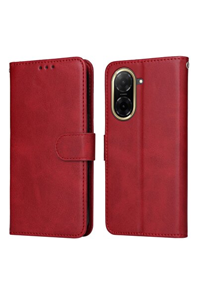 OEM Θήκη Πορτοφόλι με Σταντ για Xiaomi Redmi A5 NFC (ΕΕ) (173.45mm) - Κόκκινο