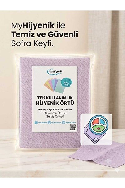 Myhijyenik Kullan At BESLENME ÖRTÜSÜ 1 Paket 30 Adet Lila