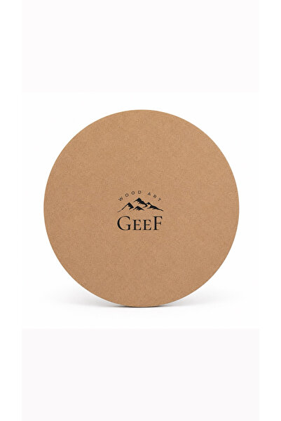 Geef Wood Art 20 cm Yuvarlak Ham MDF Plaka 6 mm – Boyanabilir Ahşap Pano, Sup...