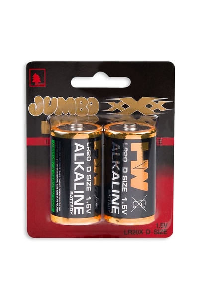 Jumbo Baterii Alcaline Tip D 1,5V, Set 2 buc., Putere pentru Dispozitive Comp...