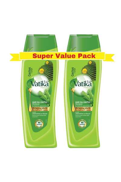 Vatika Cactus And Gergir Hair Fall Control Shampoo 2 x 400 ml