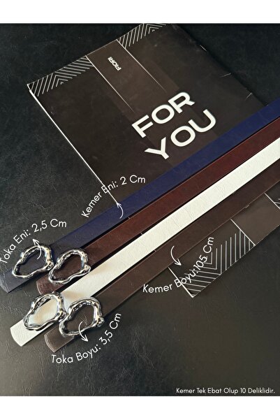 Fiori 4-Piece Design Stick Silver Buckle Thin Women's Belt, Jacket Belt, Shir...