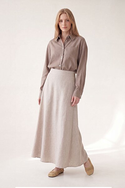 Levidor Linen Skirt with Waist Tie