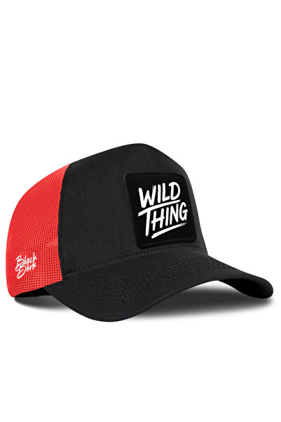 BlackBörk Wild Thing Logo Cordura Black-Red Trucker Hat