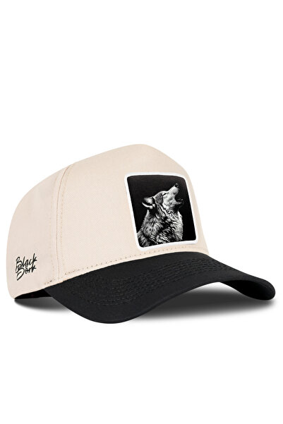 BlackBörk Kurt Logo Black-Beige Baseball Premium Cap
