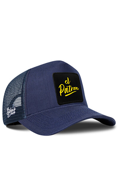 BlackBörk El Patron Logo Cordura Navy Blue Trucker Hat