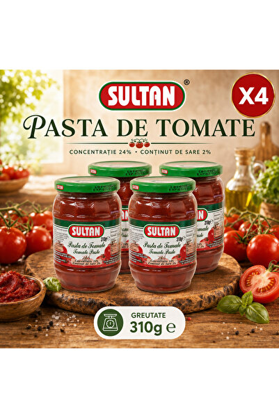 Sultan Pastă de Tomate Sultan, Set 4 x 310 g