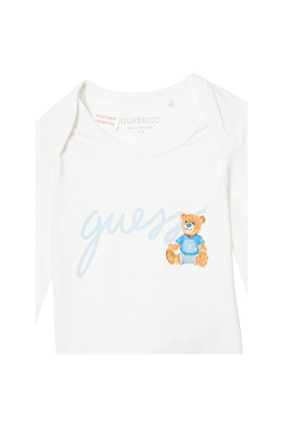 Guess Set băieți: Hanorac, Body și Pantaloni de trening H6YG09K4135 Alb
