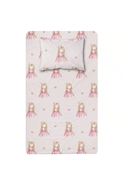 Borea Σεντόνι Σετ 2ΤΜΧ Little Queen Moνό Ροζ 160 x 240 cm + 50 x 70 cm