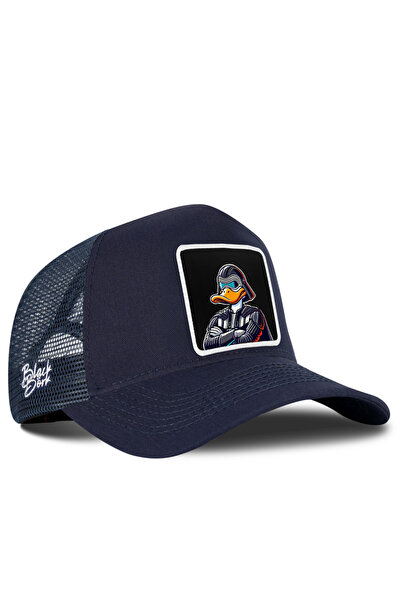 BlackBörk Duckside Logo Navy Blue Trucker Hat
