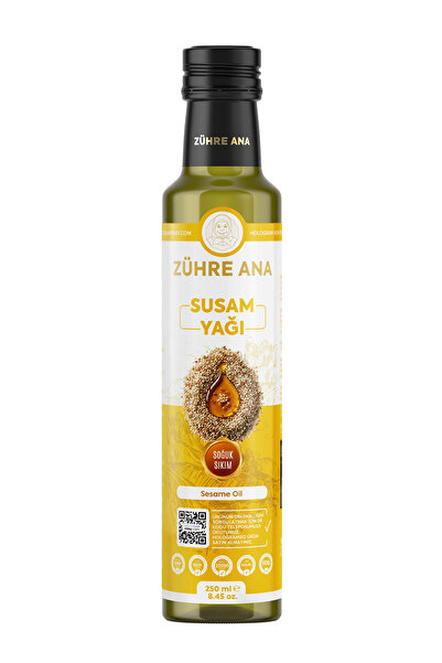 Zühre Ana Susam Yağı 250 Ml, Soğuk Sıkım Doğal Bitkisel Yağ