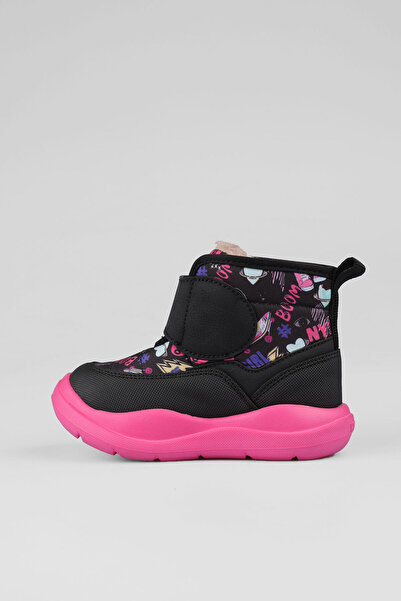 Vicco Santo Lightweight Baby Girl Black/Fuchsia Boots