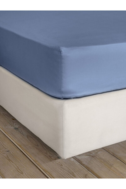 Nima Home Σεντόνι Υπέρδιπλο με Λάστιχο Superior Satin - Shadow Blue