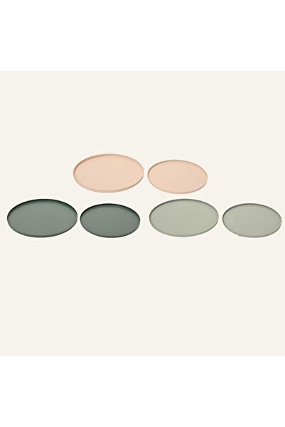 Beauty Home Μεταλλικοί Στρογγυλοί Δίσκοι ΣΕΤ 2 ΤΜΧ, 30cm, 25cm - roz