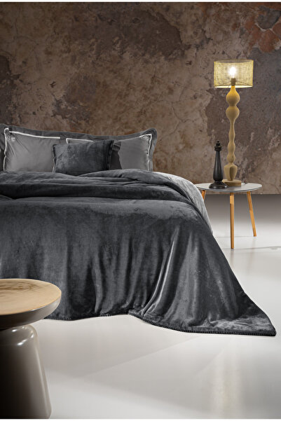 Guy Laroche Σετ 2τμχ Κουβέρτα Velvet Anthracite