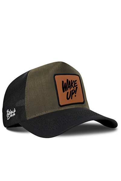 BlackBörk Wake up Logo Cordura Black-Khaki Trucker Hat