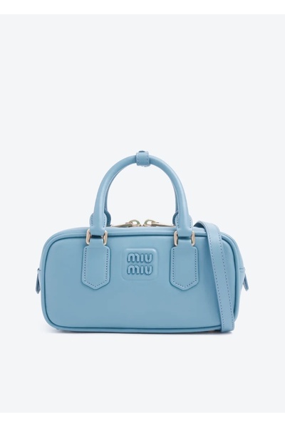 Miu Miu Arcadie Leather Crossbody Hobo Handbag Women Camera With Top Handle