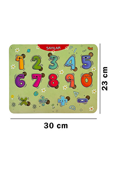 heptex Wooden Numbers Educational Board