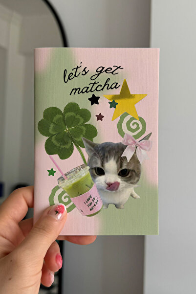 Planet Butik Lets Matcha Mini Unlined Notebook