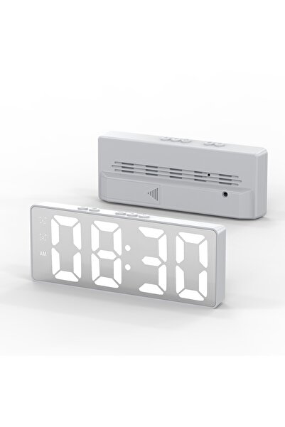 silabor Dijital Masa Saati – Alarm Erteleme, Gece Modu ve Ses Kontrollü Akıll...