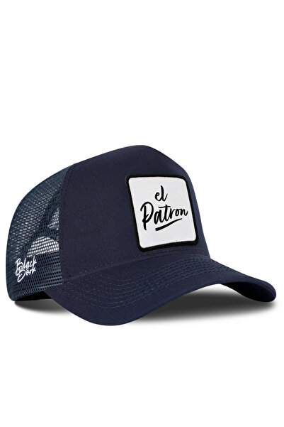 BlackBörk El Patron Logo Navy Blue Trucker Hat