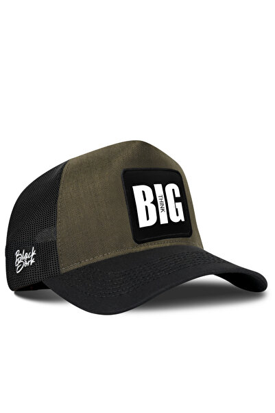BlackBörk Big Think Logo Cordura Black-Khaki Trucker Hat