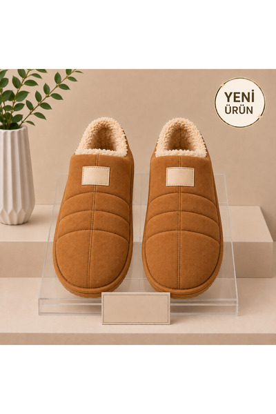 MOON CLOUD Unisex Sıcak Tutan Rahat Peluş Kapitone Ev Terliği Ev Botu Kışlık ...