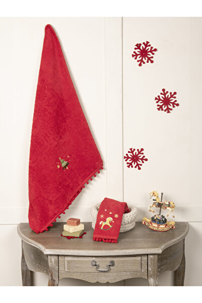 Nima Home Σετ Πετσέτες (30x50 + 70x140) - Happy Christmas