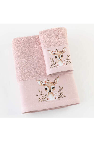 Borea Πετσέτες Σετ 2ΤΜΧ Bambi Πούδρα 70 x 120 / 30 x 50 cm
