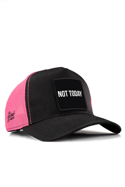 BlackBörk Not Today Logo Cordura Black-Pink Trucker Hat