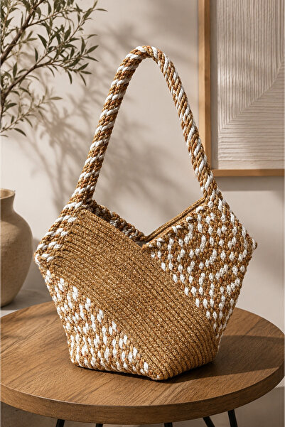 MaVaux Mila Women's Knitted Bag, Lightweight Polypropylene Rope Without Inner...