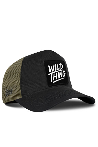 BlackBörk Wild Thing Logo Cordura Black-Khaki Trucker Hat